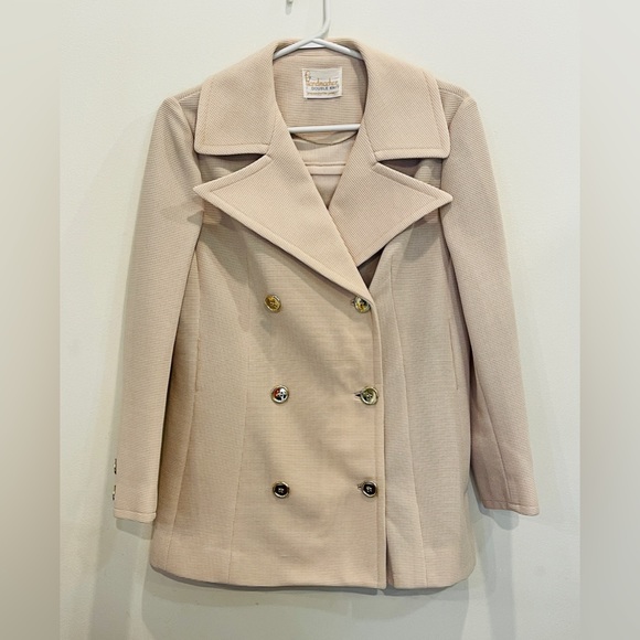 Vintage Handmacher Double Breasted Double Knit Blazer  / Jacket - Picture 1 of 10